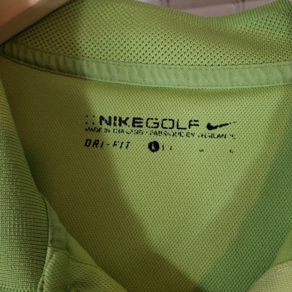 Nike Golf Dri-Fit green collared short sleeve - Picture 3 of 9
